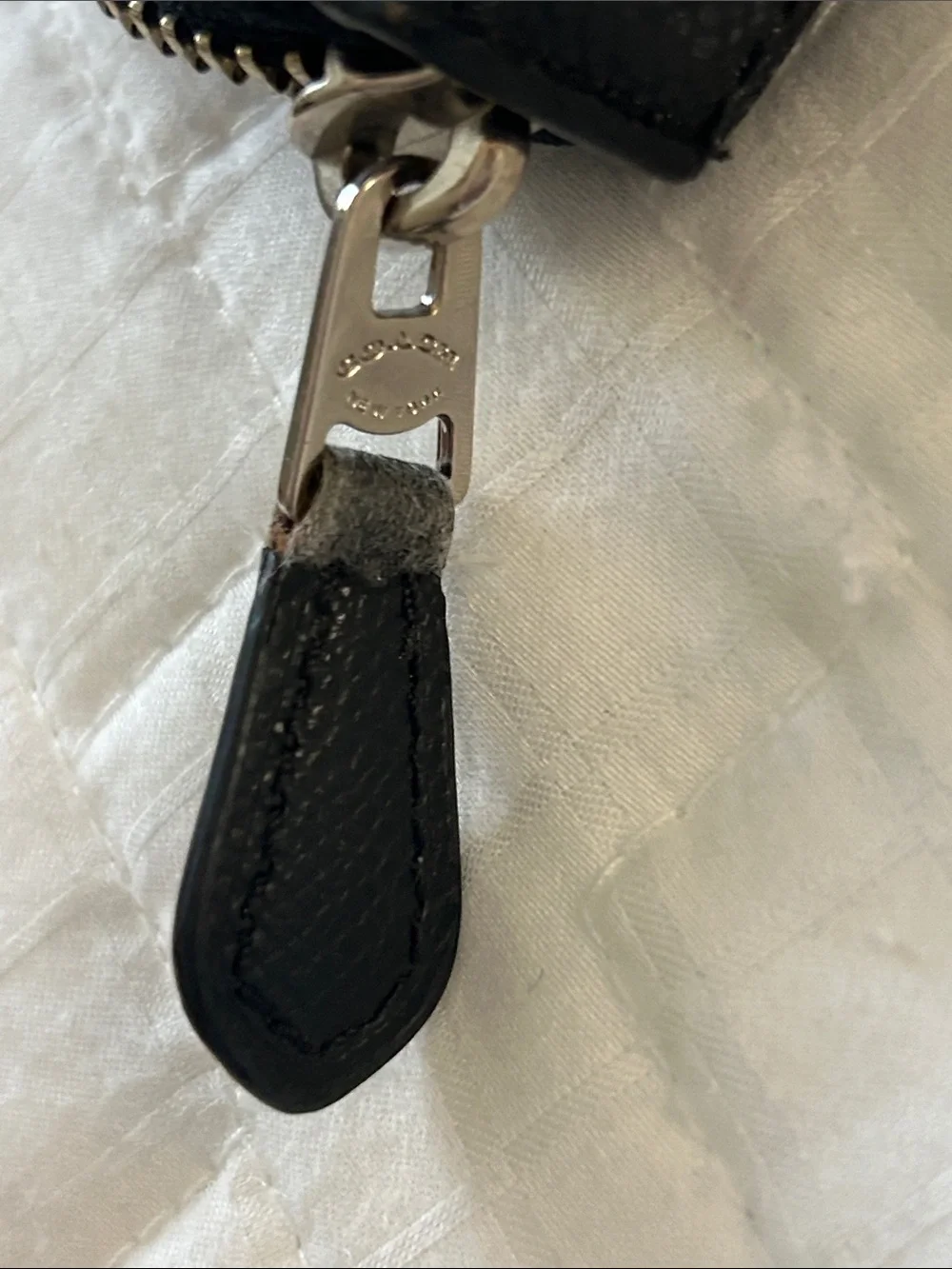 Coach Teal and Black Leopard Zip Wallet